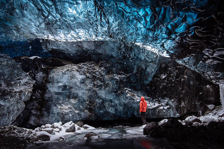 Glacier ice cave